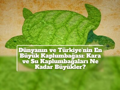 Dünyanın ve Türkiye'nin En Büyük Kaplumbağası: Kara ve Su Kaplumbağaları Ne Kadar Büyükler?