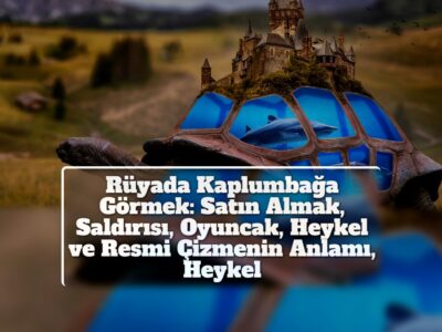 Rüyada Kaplumbağa Görmek: Satın Almak, Saldırısı, Oyuncak, Heykel ve Resmi Çizmenin Anlamı, Heykel